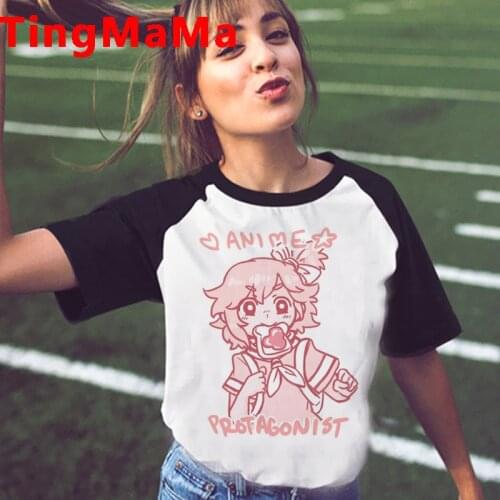 Japanese Anime Harajuku E-girls Punk tshirt female plus size print japanese aesthetic top tees tshirt graphic tees women