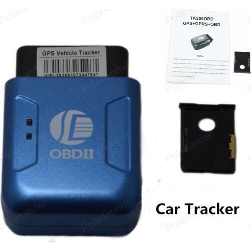 Hot Sale GPS306A TK206 OBD 2 Real Time GSM Quad Band Anti-theft Vibration Alarm GSM/GPRS Mini GPRS Car Tracker Tracking OBD