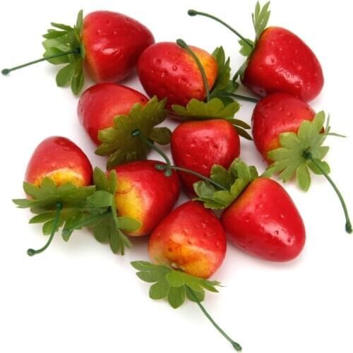 30pcs Fake Strawberry Artificial Fruit Model House Kitchen Party Decorative New