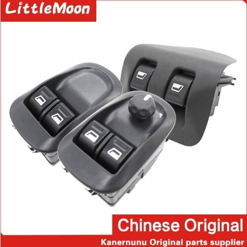LittleMoon Chinese Original lift switch Glass lift button Lift controller for Peugeot 206 207 Citroen C2