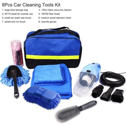 KKMOON Car Cleaning Tools Kit Car Wash Tools Kit for Detailing Interiors Premium Fiber Cleaning Cloth - Car Wash Sponge
