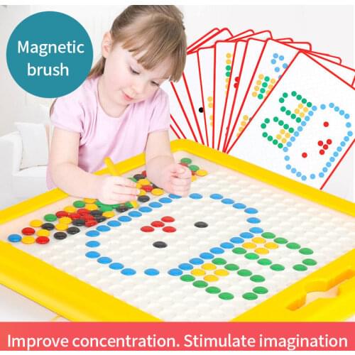 Colorful Magnetic Drawing Board Toys Kids Education Chocolate Beads Painting Ball Puzzle Sketch Pad Tablet Montessori Learning