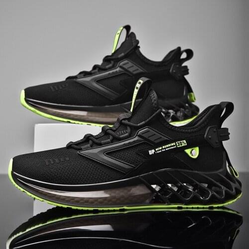 New Mens High Quality Luxury Leisure Fashion Sneakers Anti Slip Breathable Mesh Shoes Popcorn Blade Sole Walking Shoes 2021