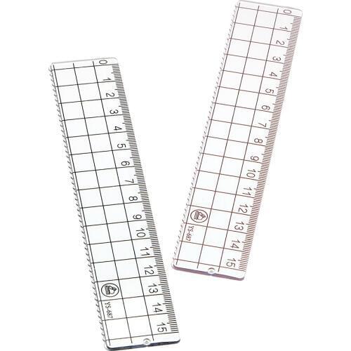 NICEYARD 2pcs 15cm 18cm 20cm Straight Ruler Acrylic Ruler Transparent Gauging Tool for Student Measuring Tools