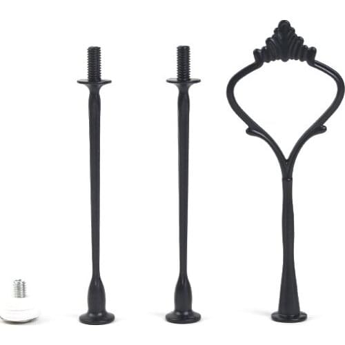 Best Price Different Colors Cupcake Metal Cup 3 Tier Small Crown Shape Wedding Black Cake Stand Rods