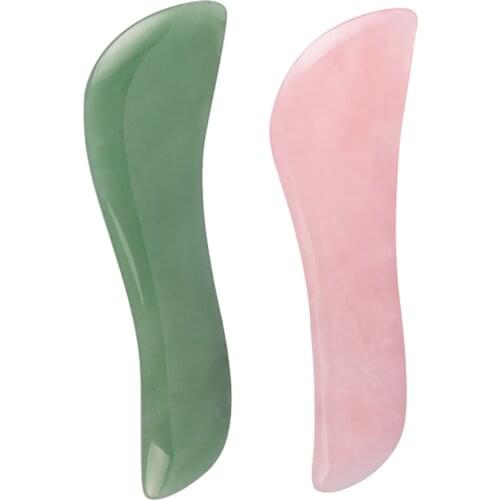 Face Massager Guasha Board Scraper Natural Jade Stone Massage Detox Therapy Facial Skincare Gua Sha Health Care Gouache Scraper