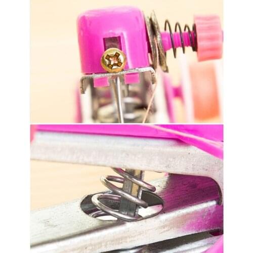 Mini Handheld Sewing Machine Portable Manual Stitch Handwork Needlework Tools P15D