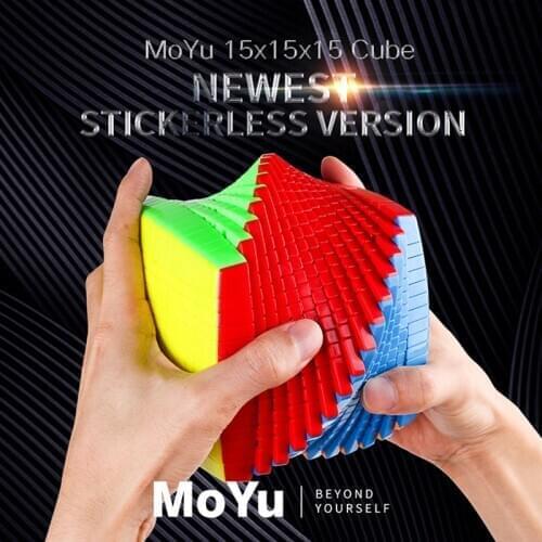 Promo Moyu 15Layer Magic Cube Puzzle 15x15x15 stickerless With Box Educational Cubo Magico Toys For Collectition 120mm 15x15