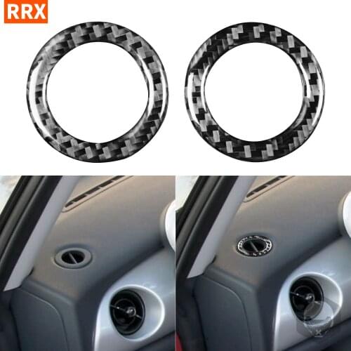 For MINI COOPER R50 R53 2002 2003 2004 Black Colors Carbon Fiber Sticker Both Sides Demister Air Outlet Interior Car Accessories