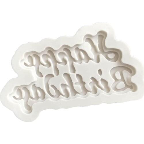 Updated Housewife Recommend Molds Happy Birthday Style Liquid Silicon Mould DIY Resin Casting Jewelry Craft