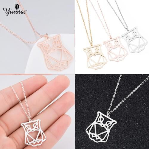 Yiustar Charmingl Womens Girls Necklace Simple Little Owl Head Chian Alloy Necklace Pendientes Jewelry Accessories Nice Choker