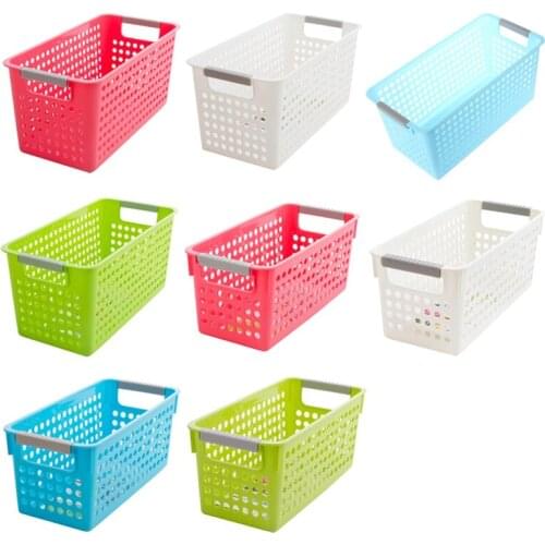 Japanese-style Stackable Plastic Storage Baskets/Bins Organizer Fruit Toys Clothes Glove Box Debris Storage Basket