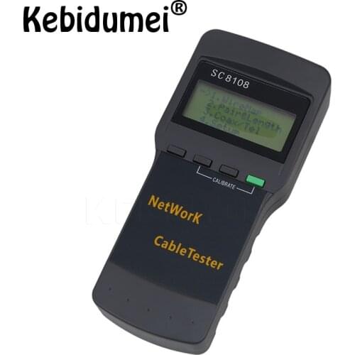 Kebidumei SC8108 Portable LCD Network Tester Meter&LAN Phone Cable Tester & Meter With LCD Display RJ45 Tester Tool