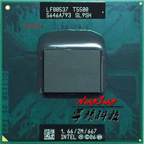Intel Core 2 Duo Mobile T5500 SL9SH SLGFK SL9U4 1.6 GHz Dual-Core Dual-Thread CPU Processor 2M 34W Socket M / mPGA478MT