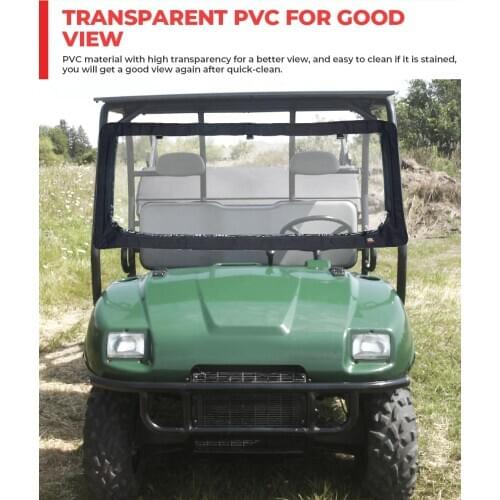 Clear Soft Windshield Windscreen Clear for Kawasaki Mule 2500/3000 & for Polaris Ranger 2002-2008 Rainproof Snow