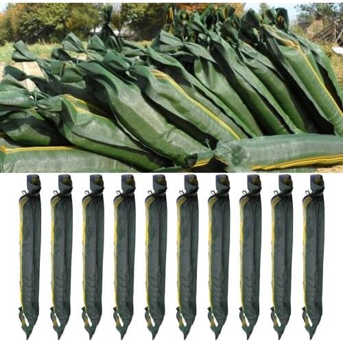 10pcs Flood Control Sandbag Empty Sandbag Flood Protection Sandbags With Handle Silo Sandbags Resistant Sandbag Weight Bag
