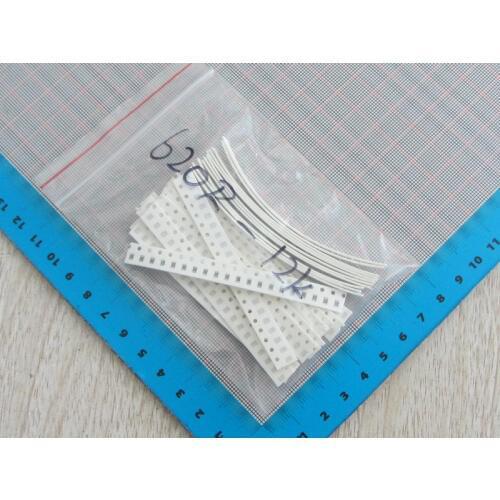 500pcs/lot High Quality 0805 resistor kit 620R-12K 1% resistor assorted kit smd 0805 resistor 25value*20pcs