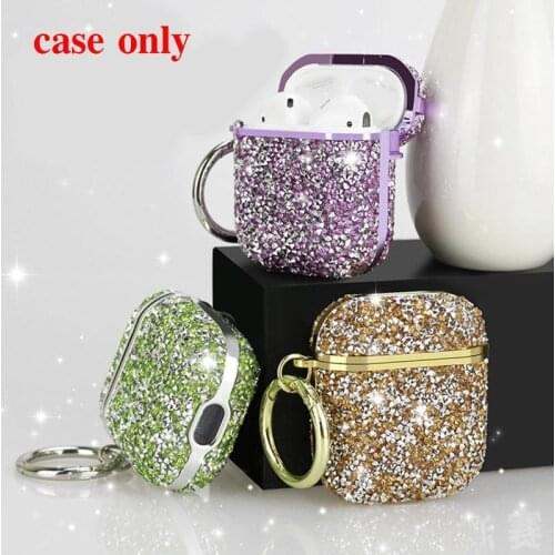 For Airpods Pro Changing Case Crystal Diamond Bag Shell Ear Lost Hooks With Case Anti V8A5