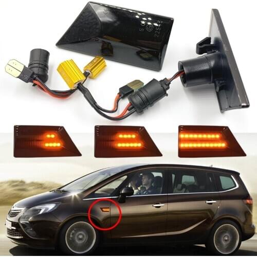 2pcs 12V Flowing Turn Signal Light Dynamic LED Side Marker Side Repeater Light Blinker for Vectra C 02-08 for Signum 03-08