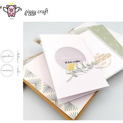 Piggy Craft metal cutting dies cut die mold Letters circle frame Scrapbook paper craft knife mould blade punch stencils dies