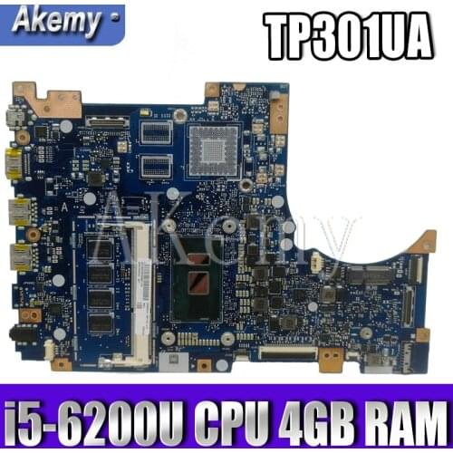 TP301UA/ i5-6200U CPU 4GB RAM For Asus TP301U TP301UA TP301UJ TP301UJ Laptop motherboard TP301UA Mainboard 100% Tested