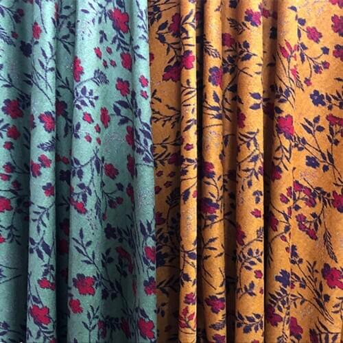 Chinese Style Blended Knitted Mink Velvet Fabric Spring Autumn Outer Dress Material Winter Bottoming Clothing Dress for Sewing