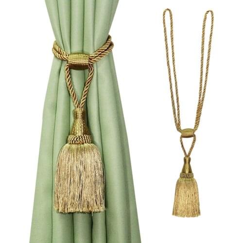 1Pc Curtain Tieback Curtains Buckle Rope Room Accessories Hanging Ball Tassels Fringe Curtains Holdback Decorative Curtain