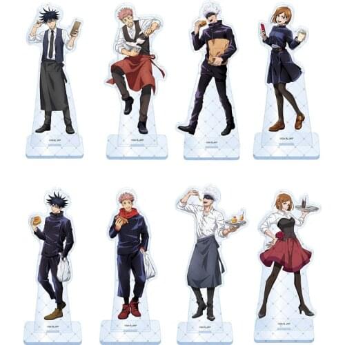 2021 Anime Jujutsu Kaisen Gojou Satoru Fushiguro Megumi Acrylic Figure Stand Model Plate Cartoon Desk Decor