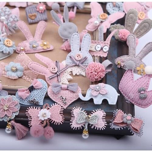 4PCS/Lot Lace Flowers Patch Cute Hand Made Lace Fabric Dress Socks Hair Hoop Decorate Garment Accessories Lace Trim 19616