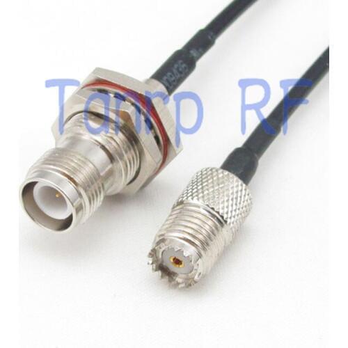 50CM Pigtail coaxial jumper cable RG174 extension cord 20in mini UHF female jack to RP-TNC female jack RF connector adapter