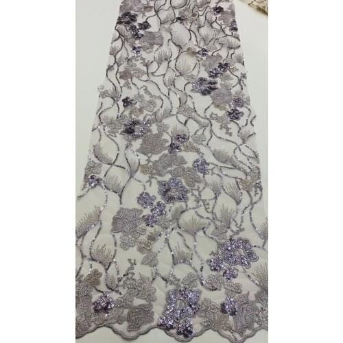 African Sequins Net Lace Fabric J-4188812 High Quality Lace Nigerian Wedding Lace Fabrics Sewing French Tulle