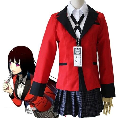 Kakegurui Yumeko Jabami Compulsive Gambler Anime Cosplay Costume Japanese School Girls Uniform Full Sets Gift