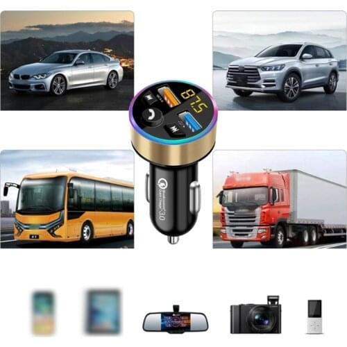 Car Wireless Bluetooth FM Transmitter QC3.0 USB Fast Charger Adapter Mp3 Player