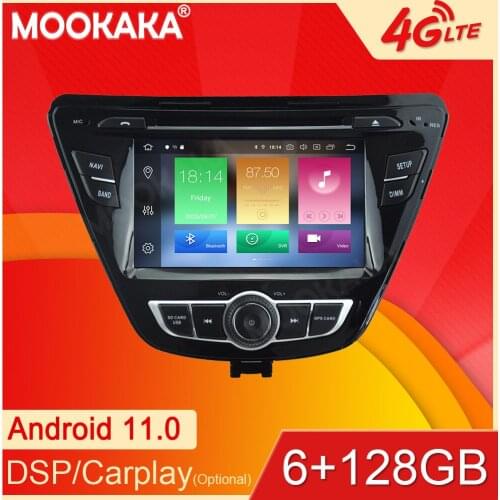 Android11 6+128G For HYUNDAI ELANTRA 2014 Car GPS Navigation Streaming Media Multimedia Player Head Unit Auto Radio