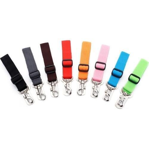 Pet Dog Cat Car Seat Belt For Accessories Goods Animals Adjustable Harness Lead Leash Small Medium Travel Clip French Bulldog