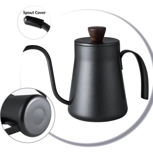 400ml Coffee Tea Pot 304 Stainless Steel Long Narrow Gooseneck Spout Kettle Hand Drip Kettle Pour Over Coffee pot With lid