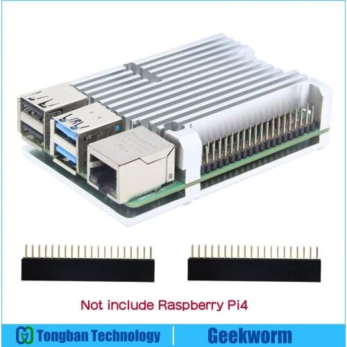 Raspberry Pi 4 Case, Aluminum Heatsink Case with Passive Cooling for Raspberry Pi 4 Model B 8GB/4GB/2GB - Silver