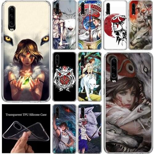 Princess Mononoke Hime Phone Case Cover For Huawei P40 P30 P20 P10 Mate 30 20 10 Pro Lite P smart Z Plus Trend Pattern Coque
