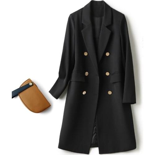 Black suit womens coat casual versatile design small crowd this years new coat womens spring 2021
