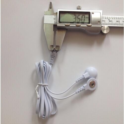 DHL Freeshipping 1000pcs/lot 2 in 1 DC head 3.5mm electrode wire/cable plug 3.5mm for tens ems digital therapy machine Unit