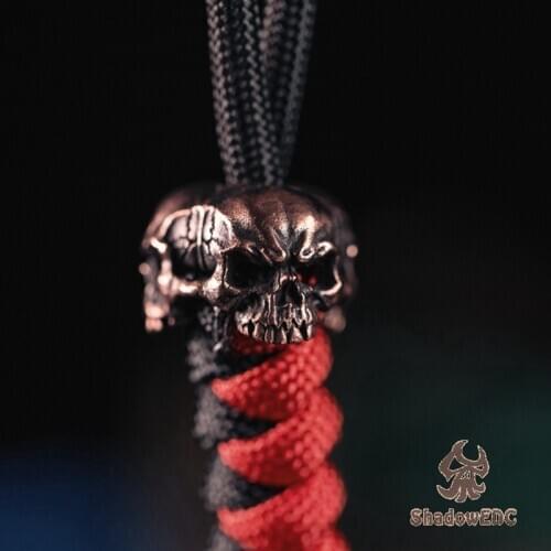 EDC Tibetan Silver Brass Knife Beads A Pendant Paracord Outdoor DIY Decorations Tibetan Silver Brass Camping Gear EDC Tools