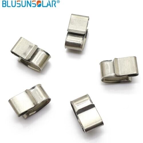 Hot selling 1.5mm-2.0mm 500 pcs SUS304 Material Solar PV wire cable clips , clamp solar cable XJ0210