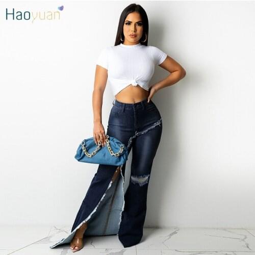 Женские джинсы клеш HAOYUAN China At AliExpress