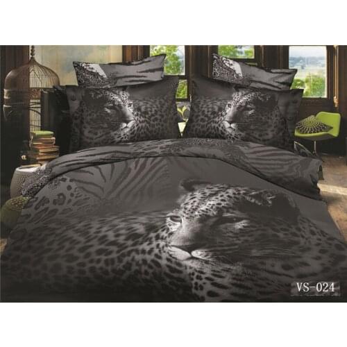 3D Animal Duvet Cover King/Queen Size black leopard Bed Cover Bedding Sets pillow cases