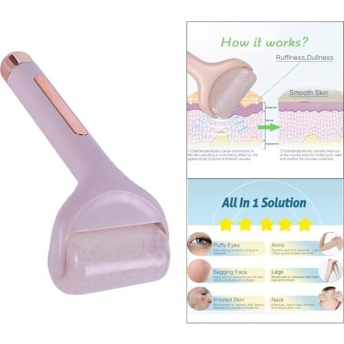 Ice Roller Eye Body Massager for Puffiness Brightening Muscle Soreness Pink Thin Lift Beauty Slimming Tools Roller For Face