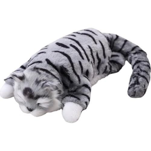 Stuffed Plush Cat with Sound Tumbling Simulation Animal Doll Toy Children Birthday Gift Home Decoration