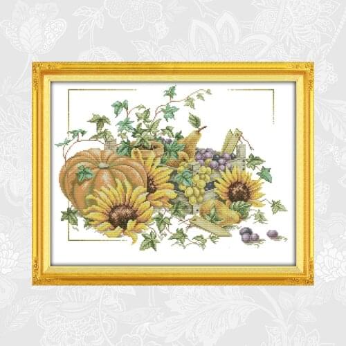 Joy sunday cross stitch kits patterns bumper harvest 11CT printed fabric 14CT counted canvas dmc embroidery sets