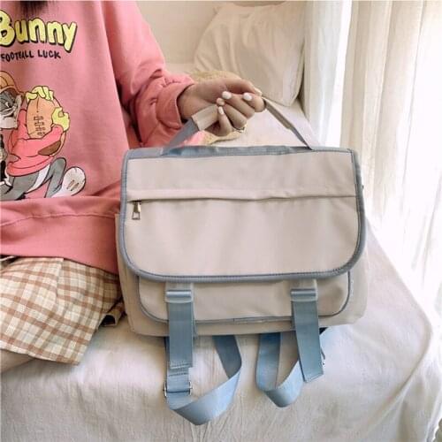 2021 New Multifunction Waterproof Nylon Women Backpack Fashion Button Portable Small School Bag High Quality Female Backpacks