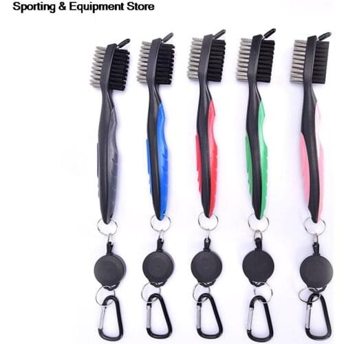 New Golf Club Brush Golf Groove Cleaning Brush 2 Sided Golf Putter Wedge Ball Groove Cleaner Kit Cleaning Tool Golf Accessories