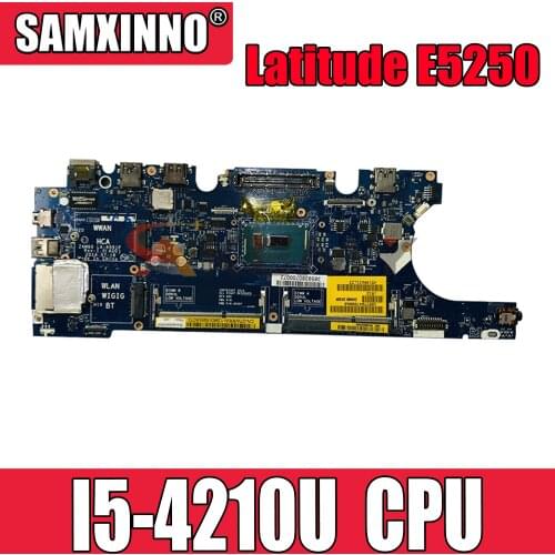 Original laptop Mainboard For DELL Latitude E5250 I5-4210U CN-0MF5V2 0MF5V2 LA-A891P SR1EF DDR3 MOTHERBOARD